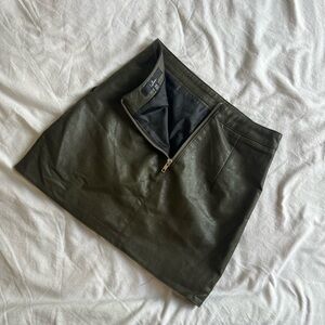 LULUS FAUX LEATHER MINI SKIRT